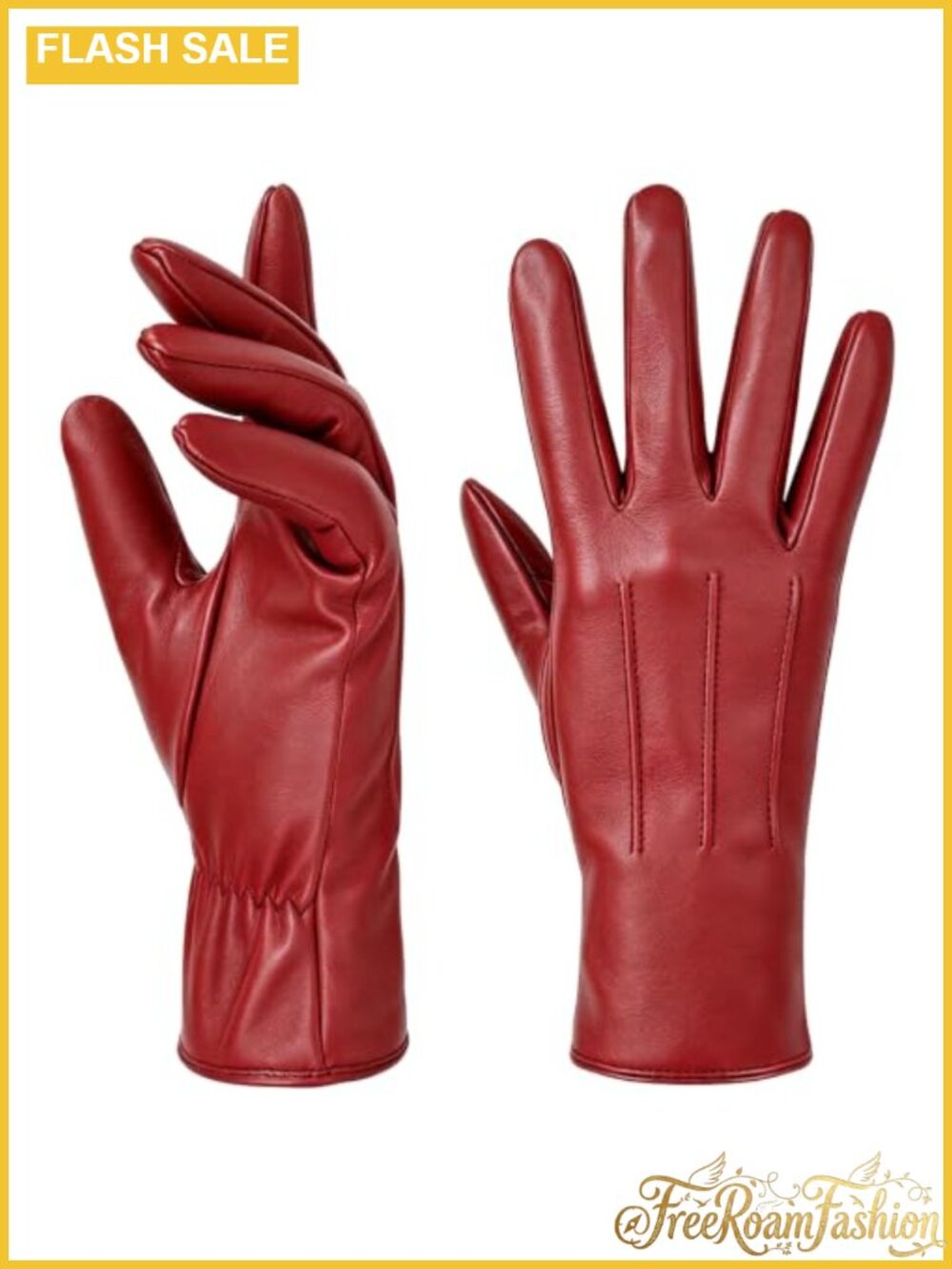 Womens Sheep Leather Winter Gloves Touchscreen Cashmere Lined Warm